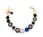 Bracelet By Mariana Woman Lovely Montana Blue and Pink Opal Swarovski Crystals