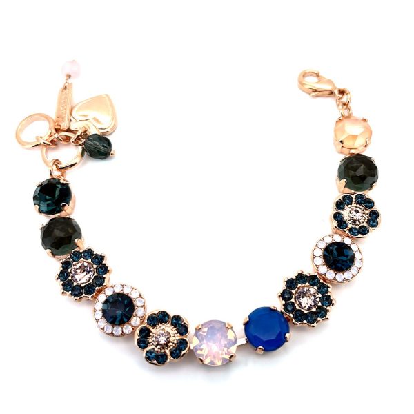 Bracelet By Mariana Woman Lovely Montana Blue and Pink Opal Swarovski Crystals