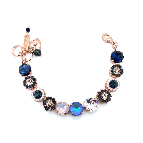 Bracelet By Mariana Woman Floral Moonlight and Pink Opal Swarovski Crystals