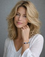 Bracelet By Mariana Woman Lovely Montana Blue and Moonlight Swarovski Crystals - Image 3