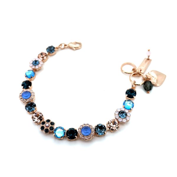 Bracelet By Mariana Woman Lovely Montana Blue and Moonlight Swarovski Crystals