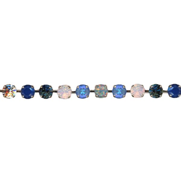 Mariana Bracelet Simply Elegant Cobochon Opal Mineral, Blues, Pink Opal & Moonlight Austrian Crystals Blue Morpho My Butterfly Coll.
