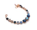 Bracelet By Mariana Woman Glamorous Montana Blue and Lt Peach Swarovski Crystals - Image 4
