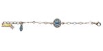 Mariana Bracelet Gorgeous Floral & Charms in Montana Blue, Lt Sapphire & Pink Pearl Austrian Crystals Blue Morpho My Butterfly Coll. - Image 3