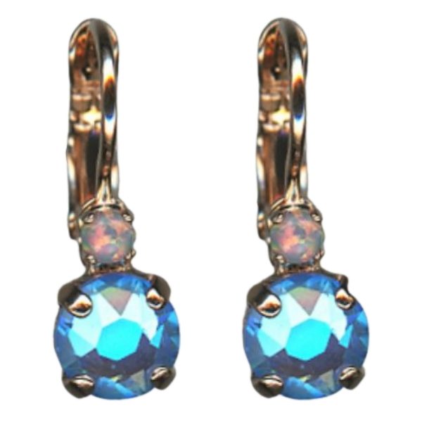 Mariana Earrings Sassy Aquamarine Austrian Crystals Blue Morpho My Butterfly Coll.
