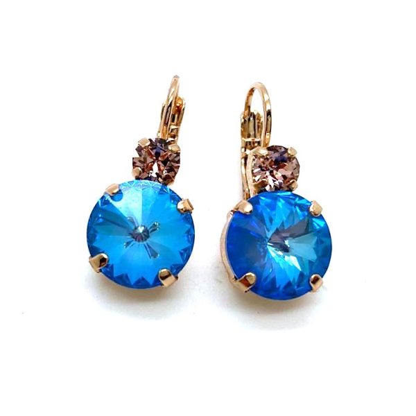 Earrings By Mariana Woman Charming Blue Opal Swarovski Crystals
