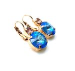 Earrings By Mariana Woman Charming Blue Opal Swarovski Crystals - Image 2