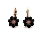 Earrings By Mariana Woman Floral Montana Blue and Pearl Swarovski Crystals - Image 3