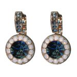 Mariana Earrings Beautiful Montana Blue & Pink Opal Austrian Crystals Blue Morpho My Butterfly Coll. - Image 3