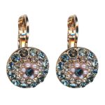 Mariana Earrings Classy Montana Blue, Lt Peach & Pink Pearl Austrian Crystals Blue Morpho My Butterfly Coll. - Image 3
