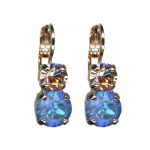 Mariana Earrings Dainty Moonlight & Lt Sapphire Austrian Crystals Blue Morpho My Butterfly Coll. - Image 3
