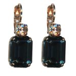 Mariana Earrings Elegant Montana Blue & Lt Peach Austrian Crystals Blue Morpho My Butterfly Coll.
