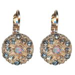 Mariana Earrings Lovely Floral in Montana Blue & Moonlight Austrian Crystals Blue Morpho My Butterfly Coll.