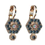 Mariana Earrings Stunning Hexagon Montana Blue Austrian Crystals Blue Morpho My Butterfly Coll. - Image 2