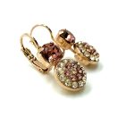 Earrings By Mariana Woman Exquisite Topaz and Golden Swarovski Crystals-RG - Image 2