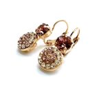Earrings By Mariana Woman Exquisite Topaz and Golden Swarovski Crystals-RG - Image 3