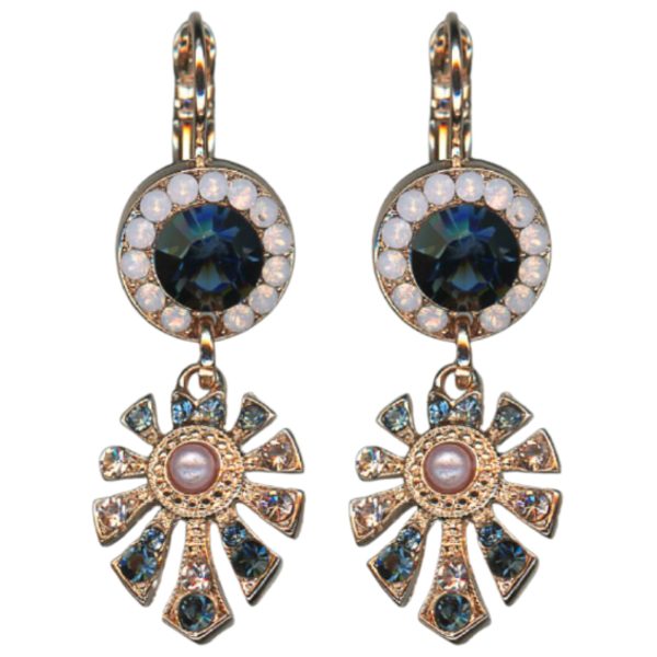 Earrings By Mariana Woman Chic Montana Blue and Opal Swarovski Crystals