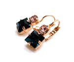 Mariana Earrings Exquisite Montana Blue & Moonlight Austrian Crystals Blue Morpho My Butterfly Coll. - Image 2