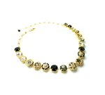 Necklace By Mariana Botanica Coll. Jet, Black Diamond, Moonlight Swarovski Crystals -YG - Image 2