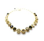 Necklace By Mariana Botanica Coll. Jet, Black Diamond, Moonlight Swarovski Crystals -YG - Image 3