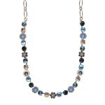Mariana Necklace Lovely Floral in Blues, Pinks, Lt Peach & Moonlight Austrian Crystals Blue Morpho My Butterfly Coll. - Image 2