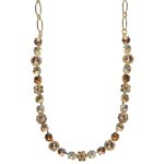 Mariana Necklace Shimmering Floral in Golden Shadow & Lt Smoked Topaz Austrian Crystals Euploea Core My Butterfly Coll. - Image 2