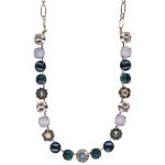 Mariana Necklace Gorgeous Floral in Blues, Pink Opal & Moonlight Austrian Crystals Blue Morpho My Butterfly Coll. - Image 3