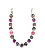 Mariana Necklace Gorgeous Floral in Purples, Lt Sapphire, Fuchsia, Peach & Ruby Austrian Crystals Xenia Odyssey 2018 Coll. - Image 3