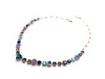 Necklace By Mariana Woman Heart Blues and Moonlight Swarovski Crystals - Image 3