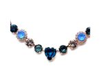 Necklace By Mariana Woman Heart Blues and Moonlight Swarovski Crystals - Image 2