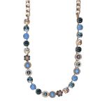 Mariana Necklace Lovely Floral in Blues, Lt Peach & Pinks Austrian Crystals Blue Morpho My Butterfly Coll. - Image 3