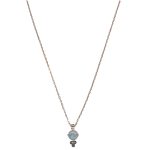 Mariana Necklace Pendant Cobochon Opal Mineral & Montana Blue Austrian Crystals Blue Morpho My Butterfly Coll. - Image 3