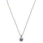 Mariana Necklace Pendant Floral in Montana Blue & Pink Opal Austrian Crystals Blue Morpho My Butterfly Coll. - Image 3