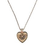 Mariana Necklace Pendant Heart Shaped in Montana Blue Austrian Crystals Blue Morpho My Butterfly Coll. - Image 3