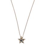 Mariana Necklace Pendant Star Shaped Montana Blue, Moonlight & Pink Opal Austrian Crystals Blue Morpho My Butterfly Coll. - Image 3
