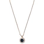 Mariana Necklace Pendant Simply Elegant Montana & Pink Opal Austrian Crystals Blue Morpho My Butterfly Coll. - Image 3