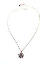 Necklace Pendant By Mariana Woman Guardian Angel Montana Blue Swarovski Crystals - Image 2