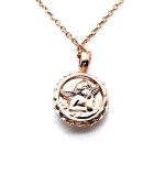 Necklace Pendant By Mariana Woman Guardian Angel Montana Blue Swarovski Crystals - Image 4