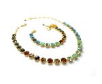 Jewelry Set By Mariana East Meets West Coll. Necklace & Bracelet Multi Colored Austrian Crystals - Image 2