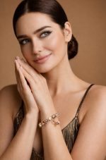 Bracelet By Mariana Woman Gorgeous Rose and Golden Shadow Swarovski Crystals - Image 3