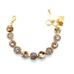 Bracelet By Mariana Woman Lovely Rose and Golden Shadow Swarovski Crystals