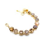 Bracelet By Mariana Woman Lovely Rose and Golden Shadow Swarovski Crystals - Image 4