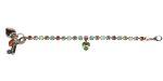 Mariana Bracelet Heart Charm in Greens, Fireopal, Padparadscha & Golden Shadow Austrian Crystals Boloria Dia My Butterfly Coll.