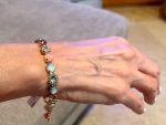 Bracelet By Mariana Woman Beautiful Green Opal and Moonlight Swarovski Crystals - Image 2