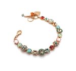 Bracelet By Mariana Woman Beautiful Green Opal and Moonlight Swarovski Crystals - Image 4
