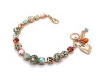 Bracelet By Mariana Woman Beautiful Green Opal and Moonlight Swarovski Crystals - Image 3
