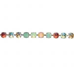 Mariana Bracelet in Cabochon Mineral, Greens, Golden Shadow, Padparadscha & Orange Opal Austrian Crystals Boloria Dia My Butterfly Coll.