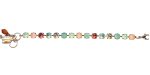 Mariana Bracelet in Cabochon Mineral, Greens, Golden Shadow, Padparadscha & Orange Opal Austrian Crystals Boloria Dia My Butterfly Coll.