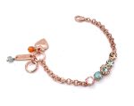 Bracelet By Mariana Woman Elegant Greens and Orange Opal Swarovski Crystals - Image 2