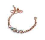 Bracelet By Mariana Woman Elegant Greens and Orange Opal Swarovski Crystals